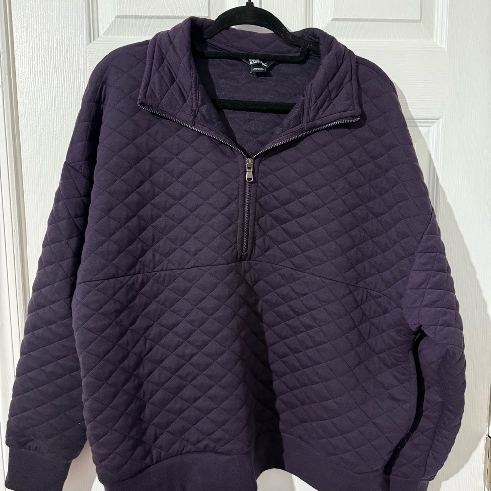 Eddie Bauer Purple Quilted Pullover